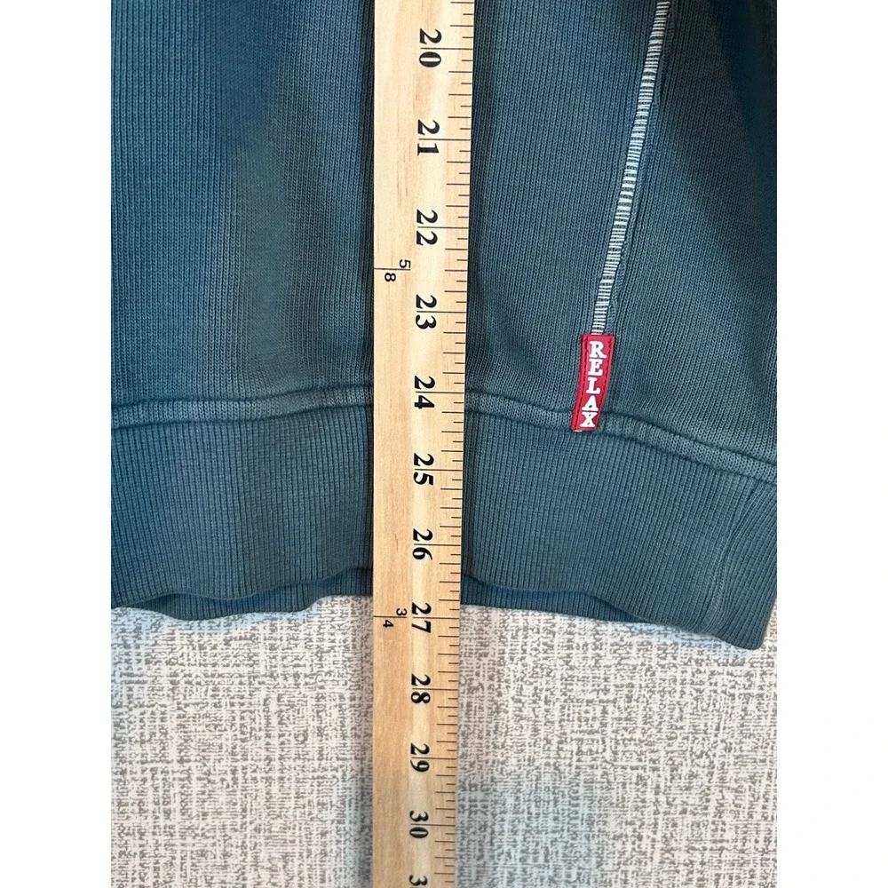 Tommy‎ Bahama Relax Mens •M• Teal Blue Beachy Quarter Zip Layering Coastal Prep